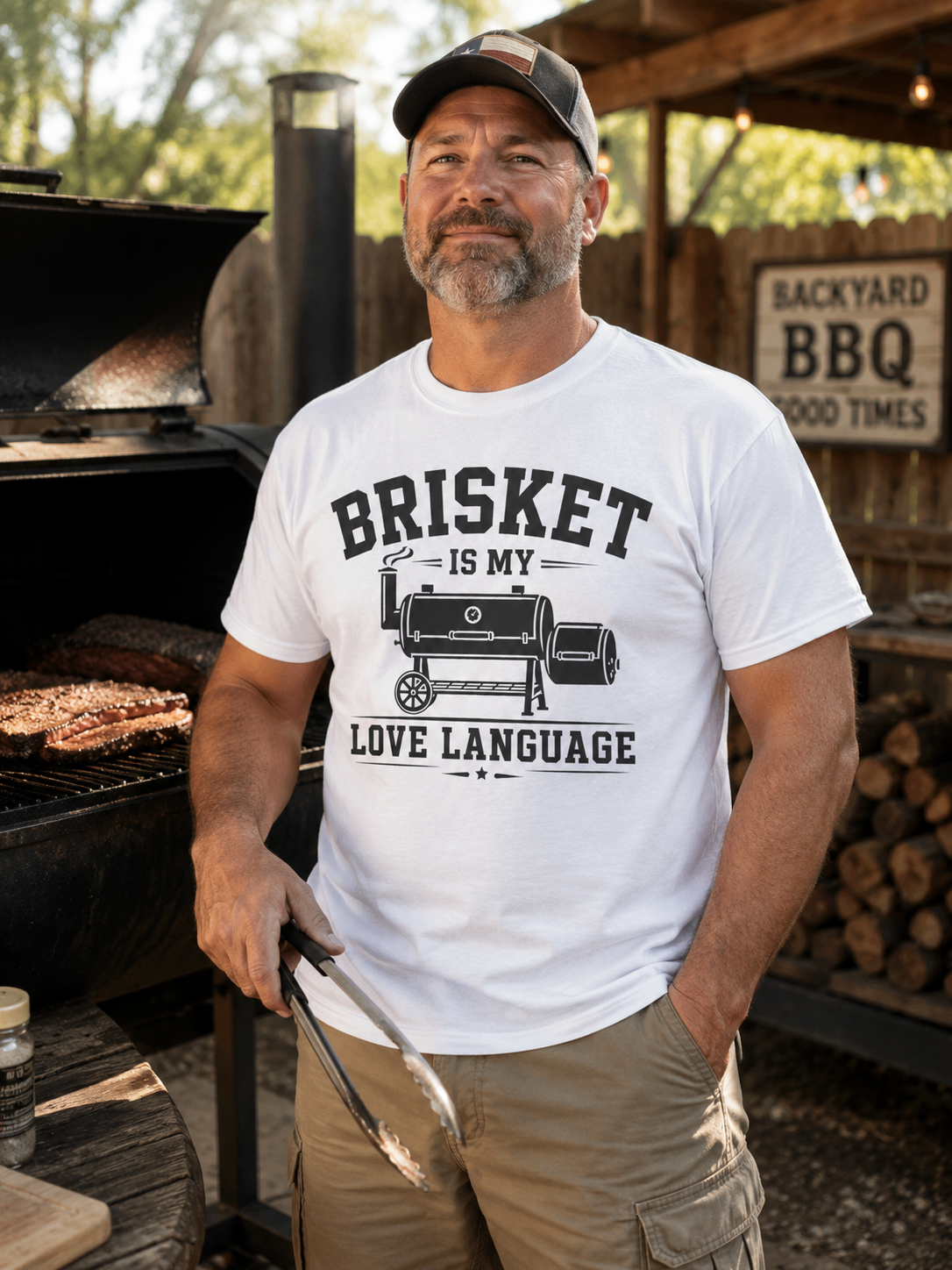 Brisket Is My Love Language Funny BBQ Smoker T-Shirt