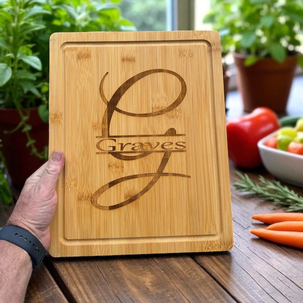 Custom engraved cutting board