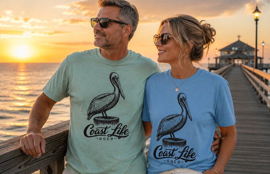 Coast Life apparel on the Gulf Coast