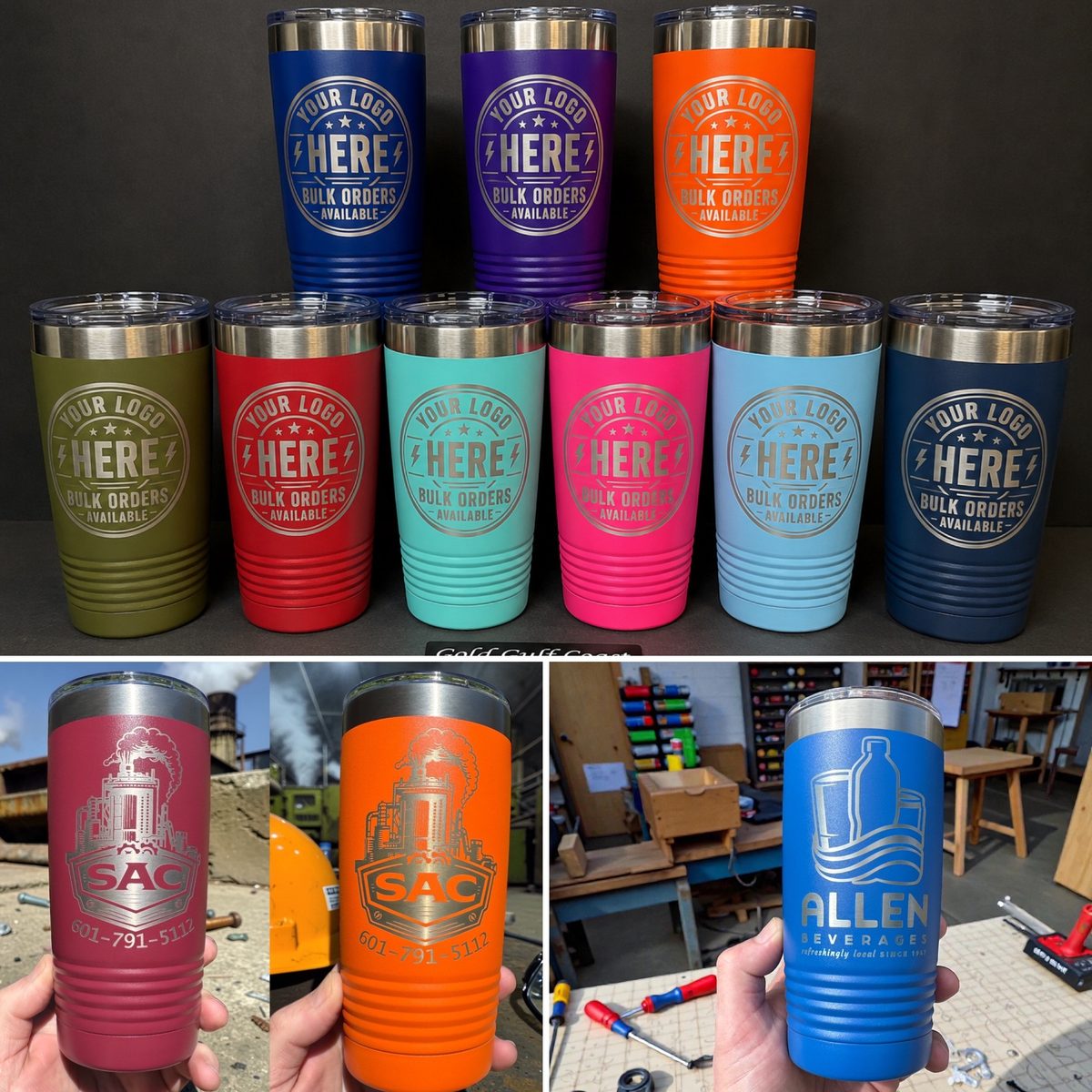 Custom engraved tumblers